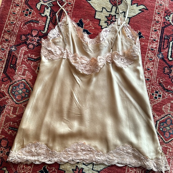 Gold hawk medium golden light brown silk camisole - Picture 4 of 5
